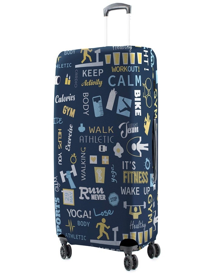 Nasher Miles Eco Friendly Polyester 75 cm (28 Inch) Large Protective Luggage Cover (Navy Blue) - Image 3